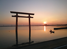 鹿島神宮西の一之鳥居の写真