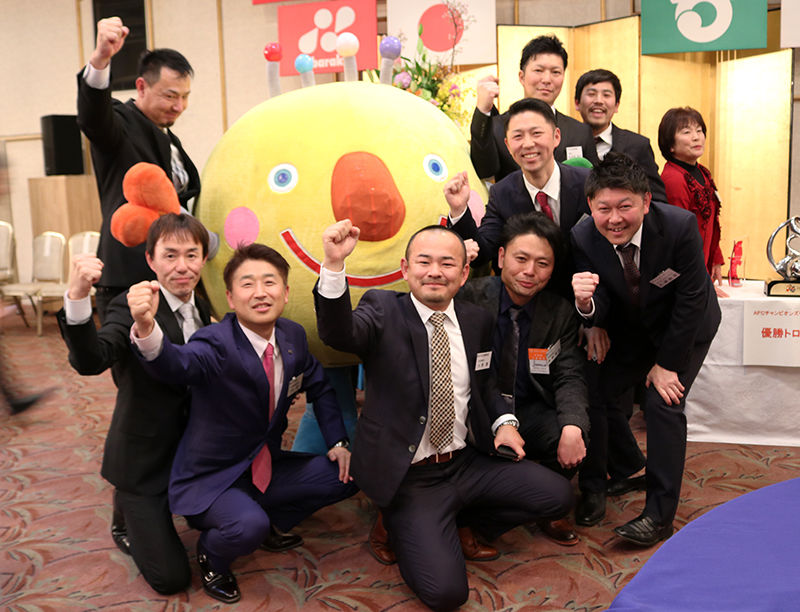 いきいき茨城ゆめ国体のマスコット「いばラッキー」が大会開催をＰＲしました