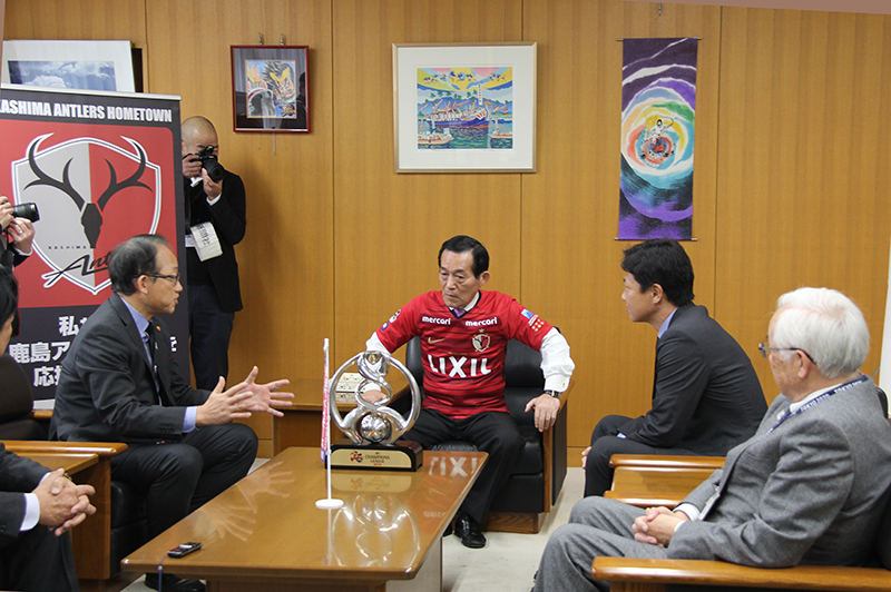 錦織市長への優勝報告