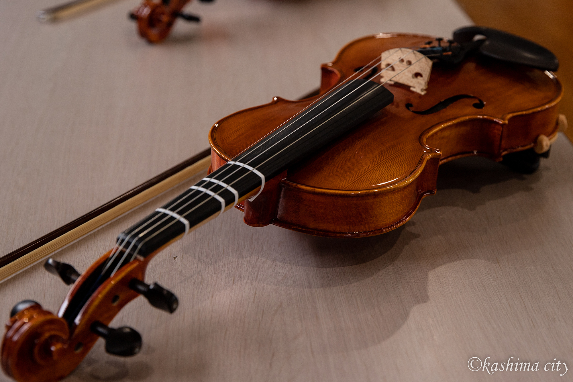 楽器体験に使われたバイオリン
