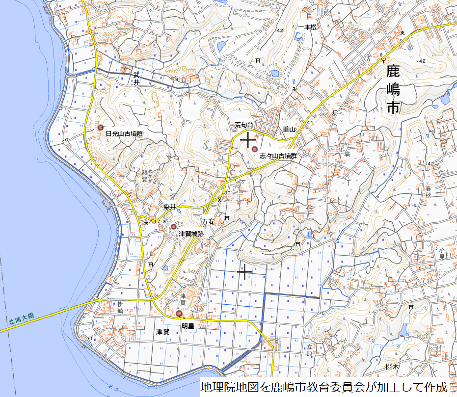 津賀の地図