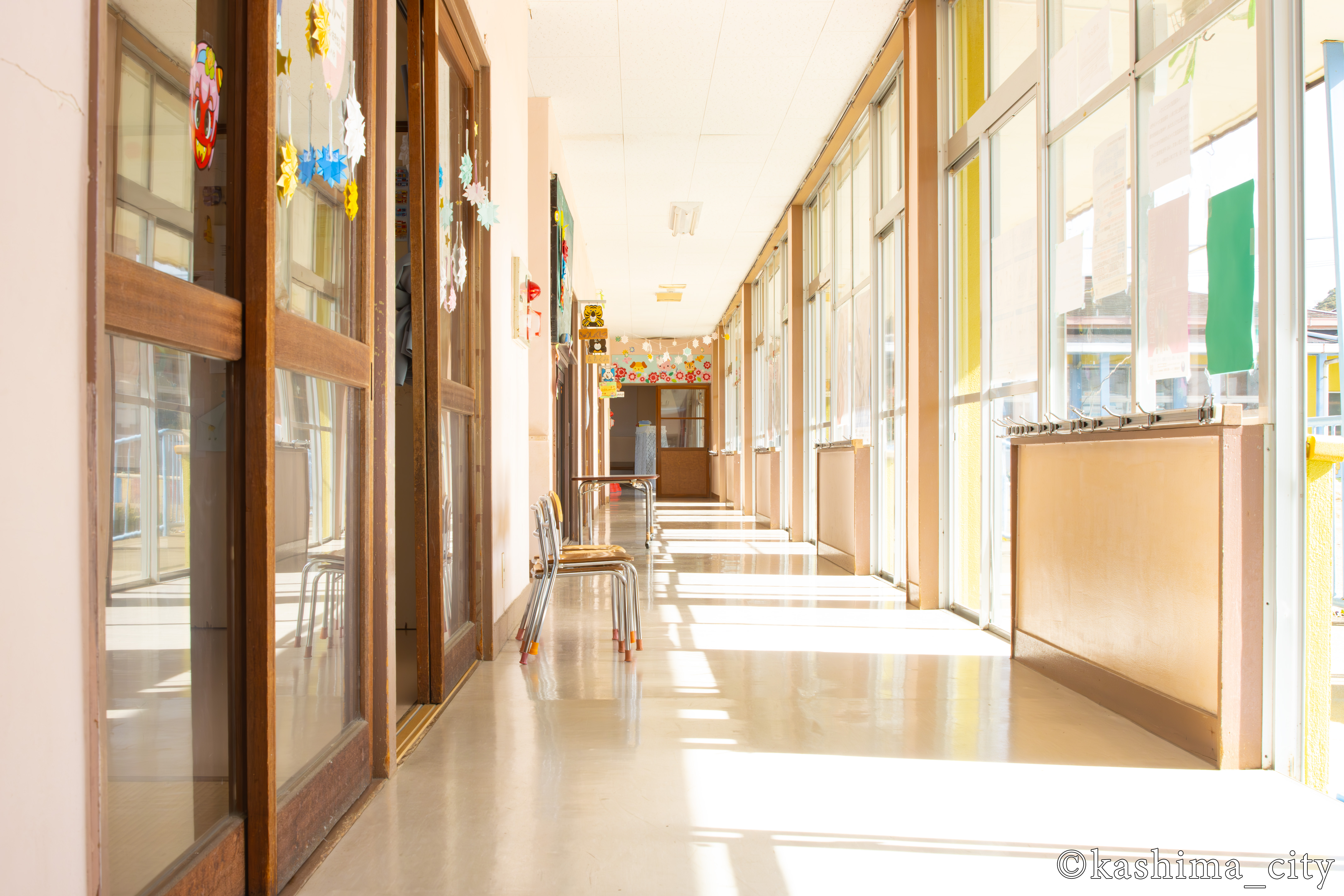 大船津保育園の廊下