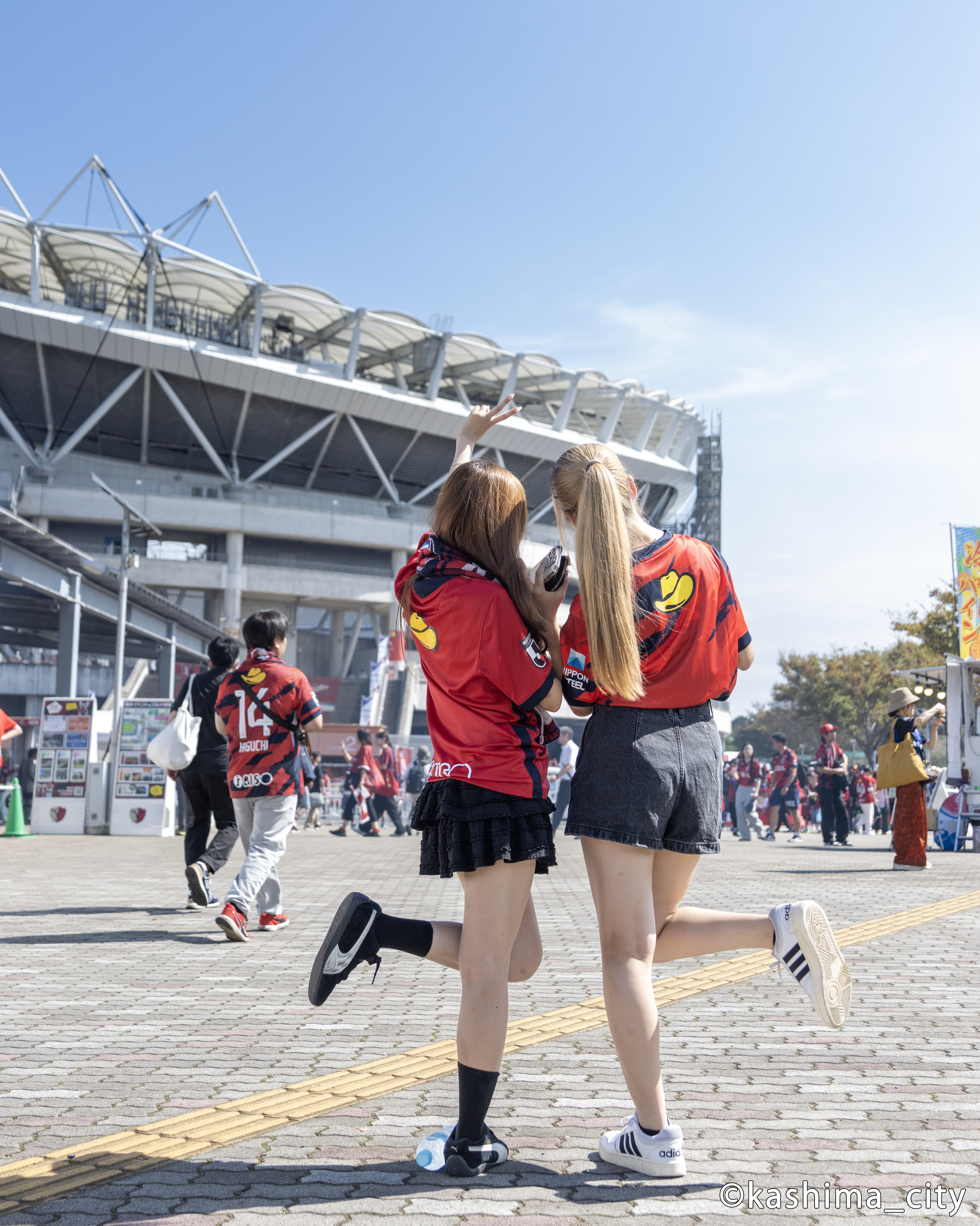 アントラーズサポーターの後ろ姿