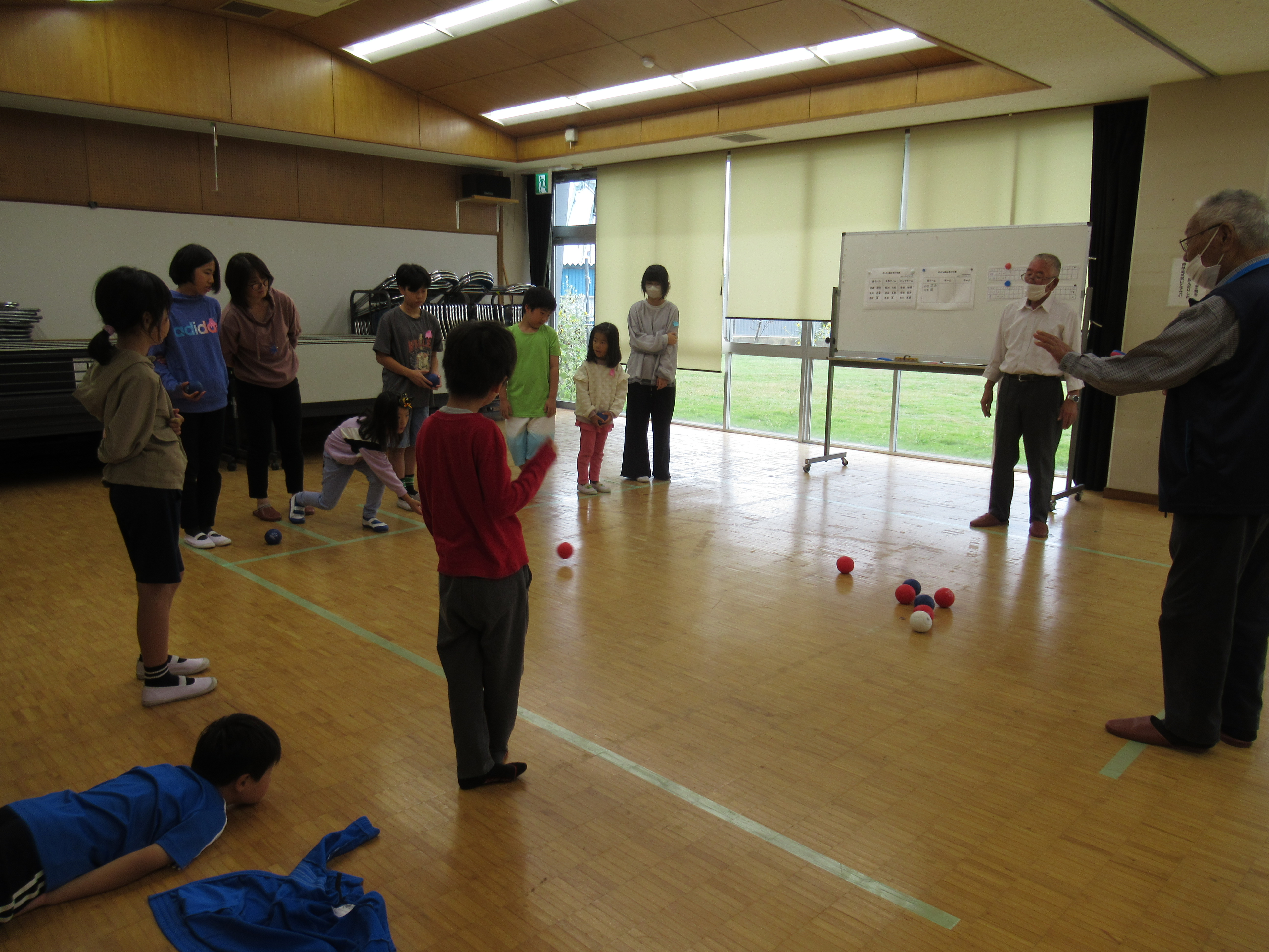 ボッチャゲームの様子