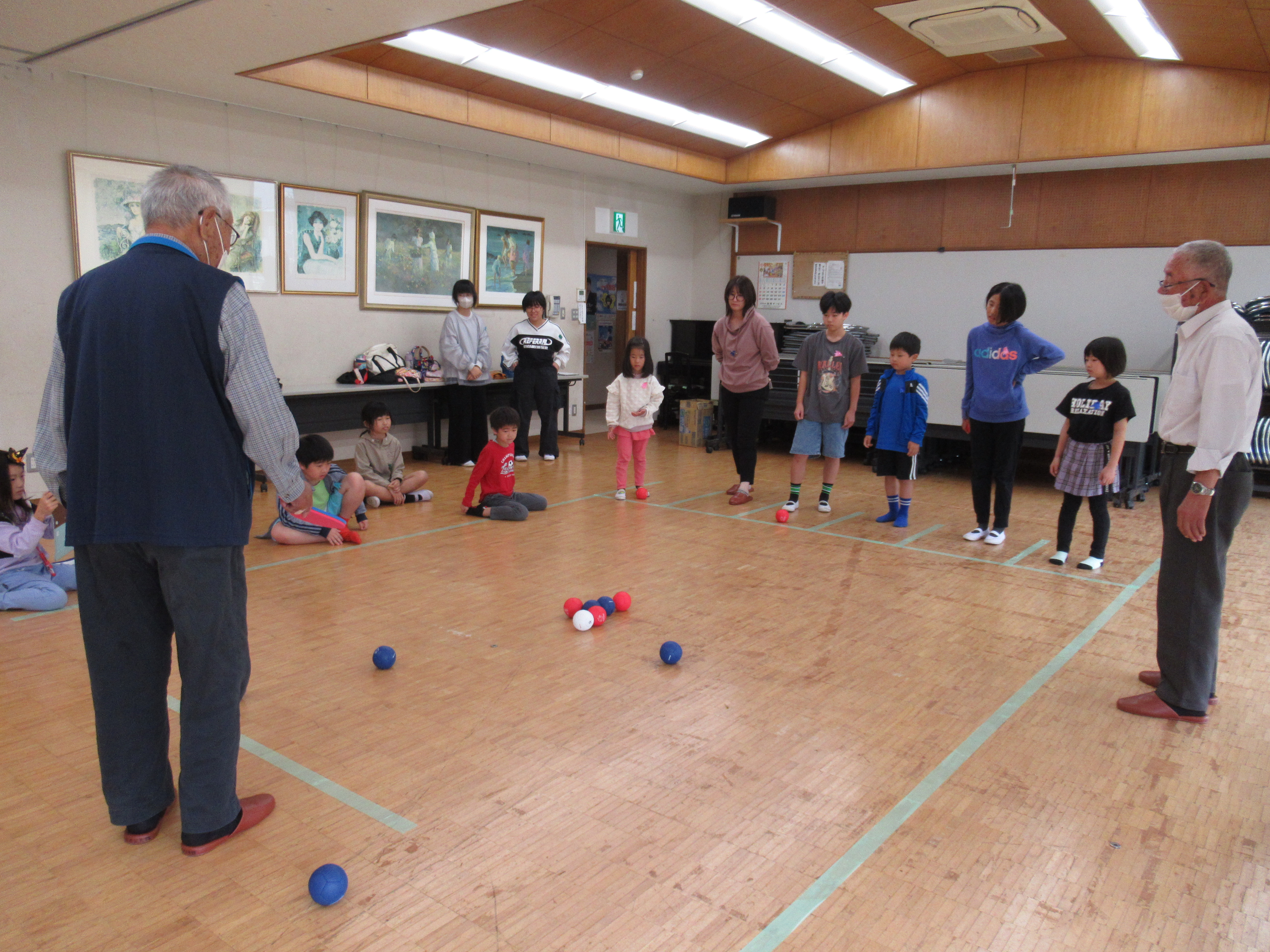 ボッチャゲームの様子