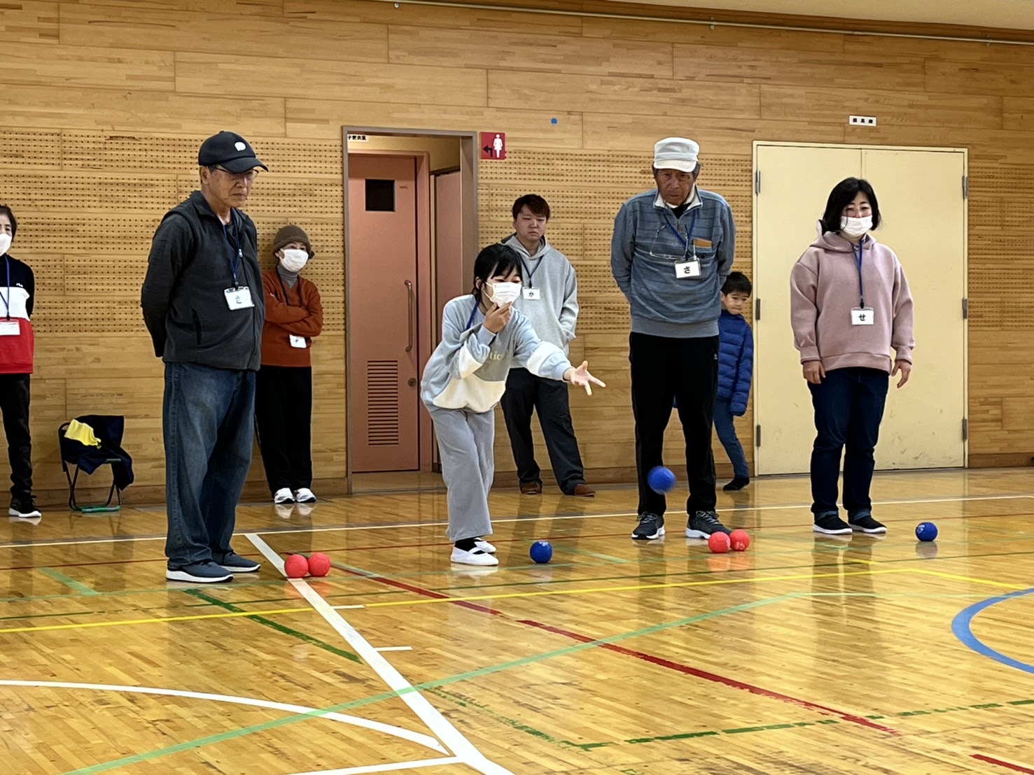 ボッチャゲームの様子