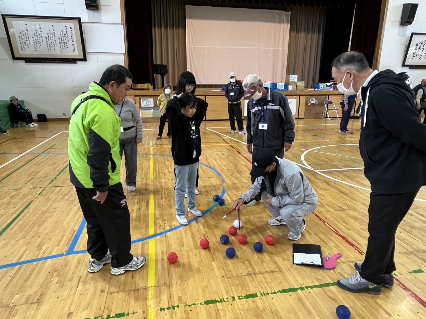 ボッチャゲームの様子