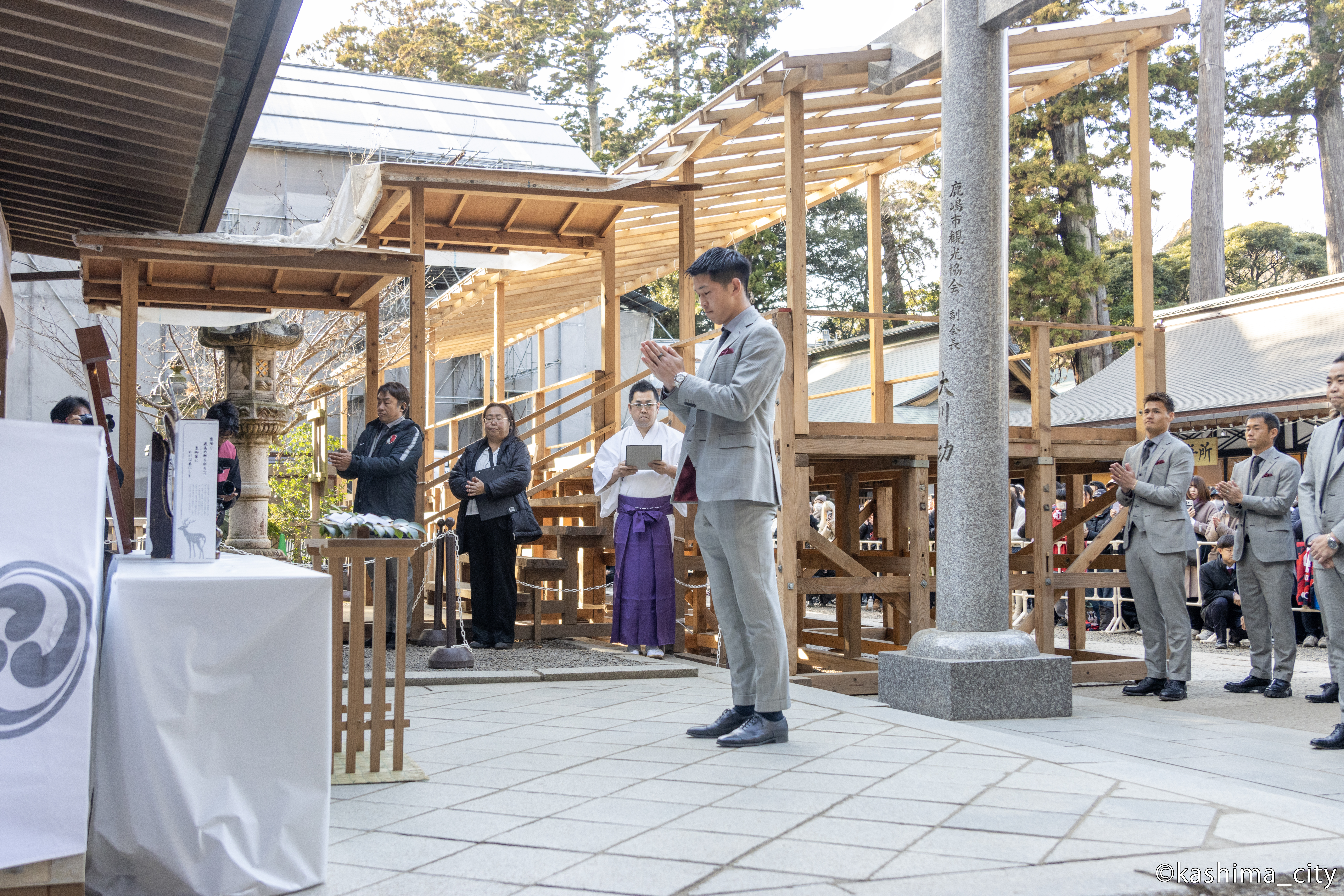 必勝祈願の様子