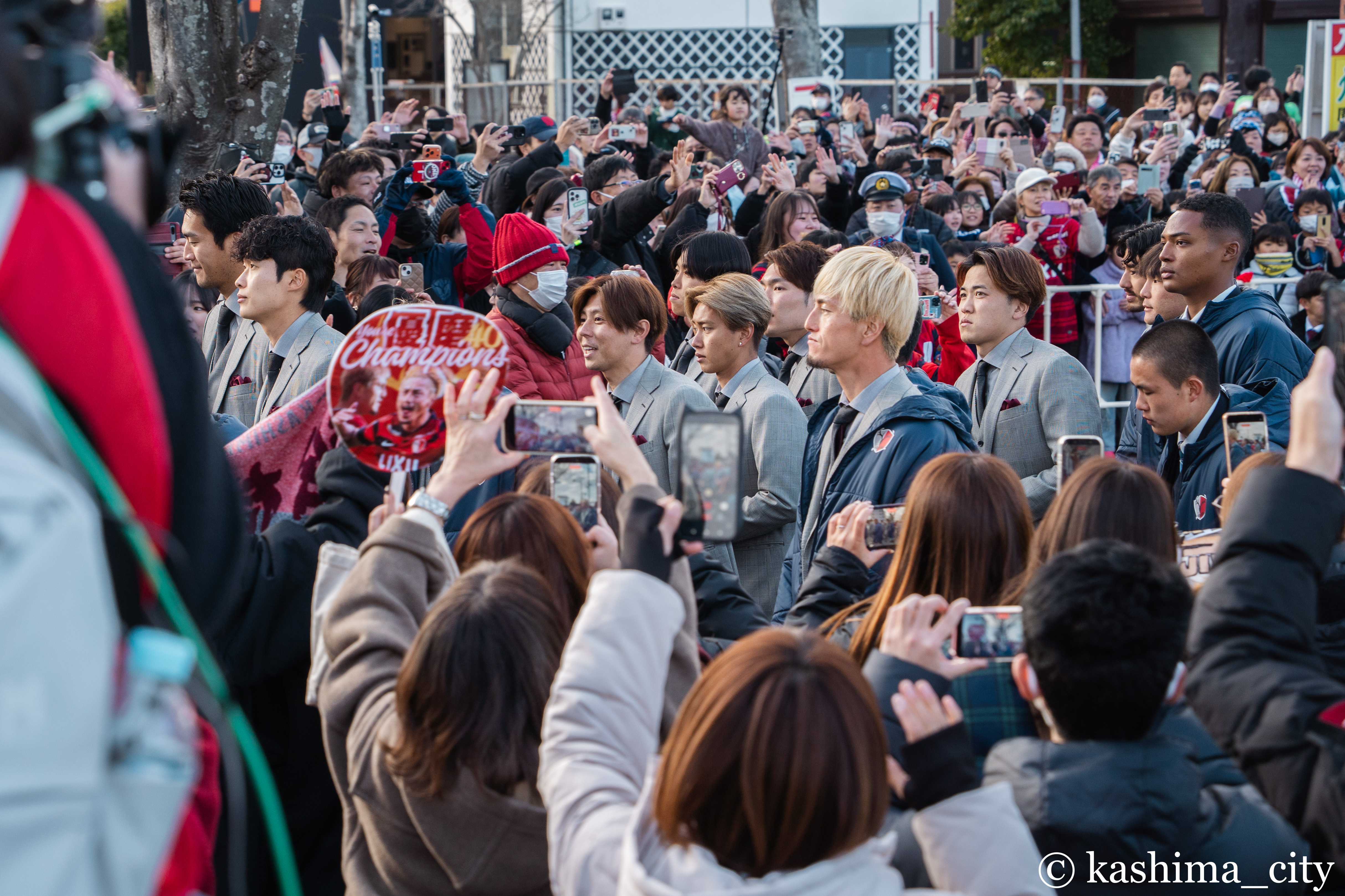優勝パレードの様子