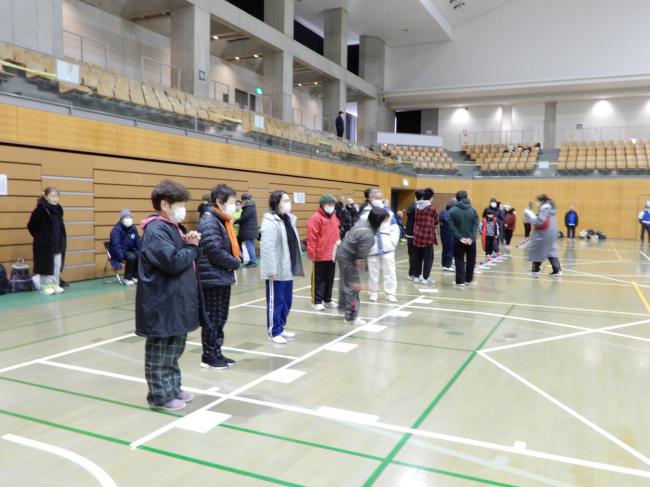 サロン笑和チームの試合の様子。