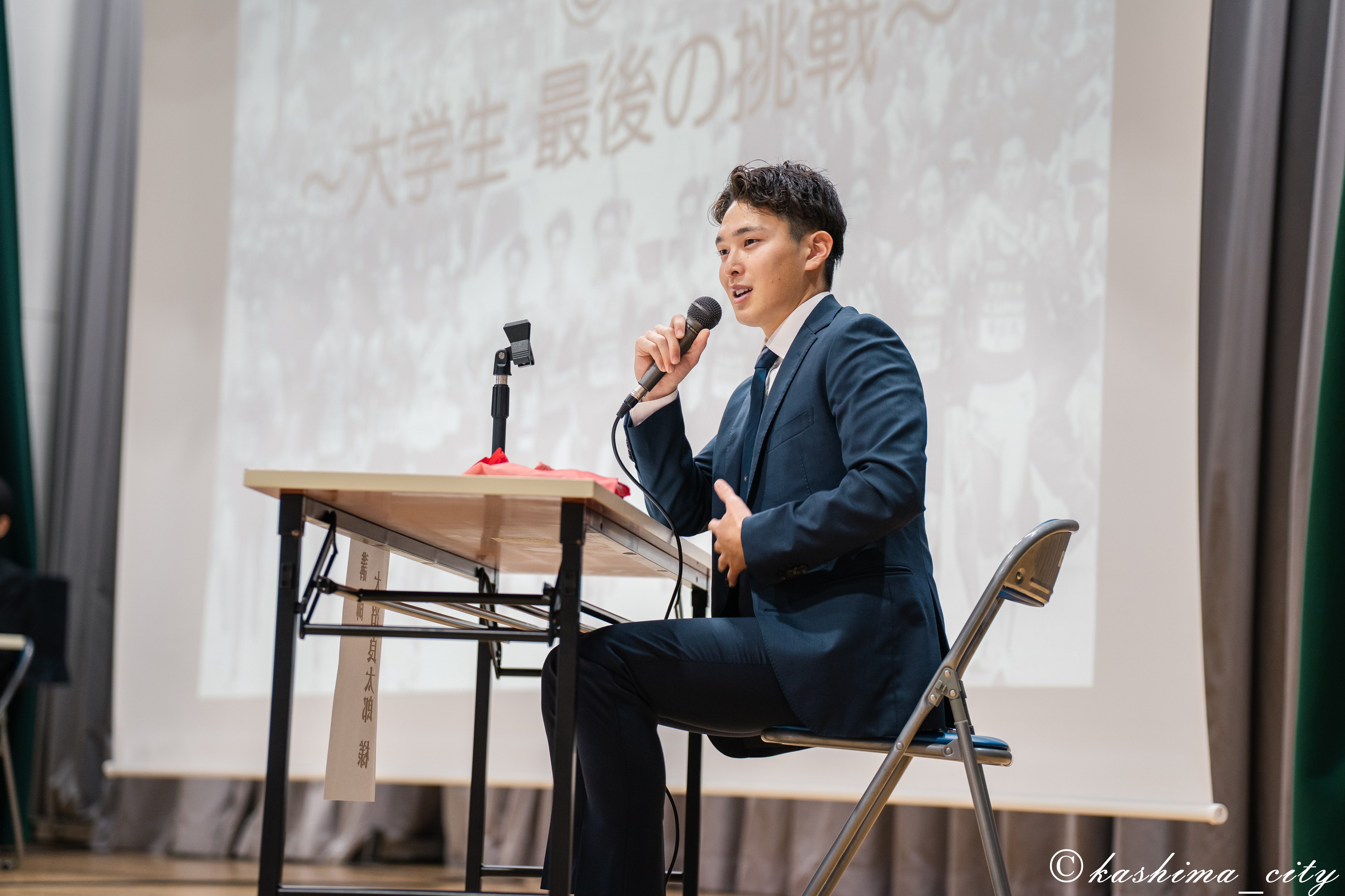 講演をする大沼さん