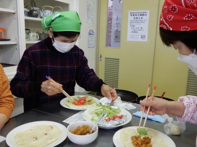 盛り付けの写真