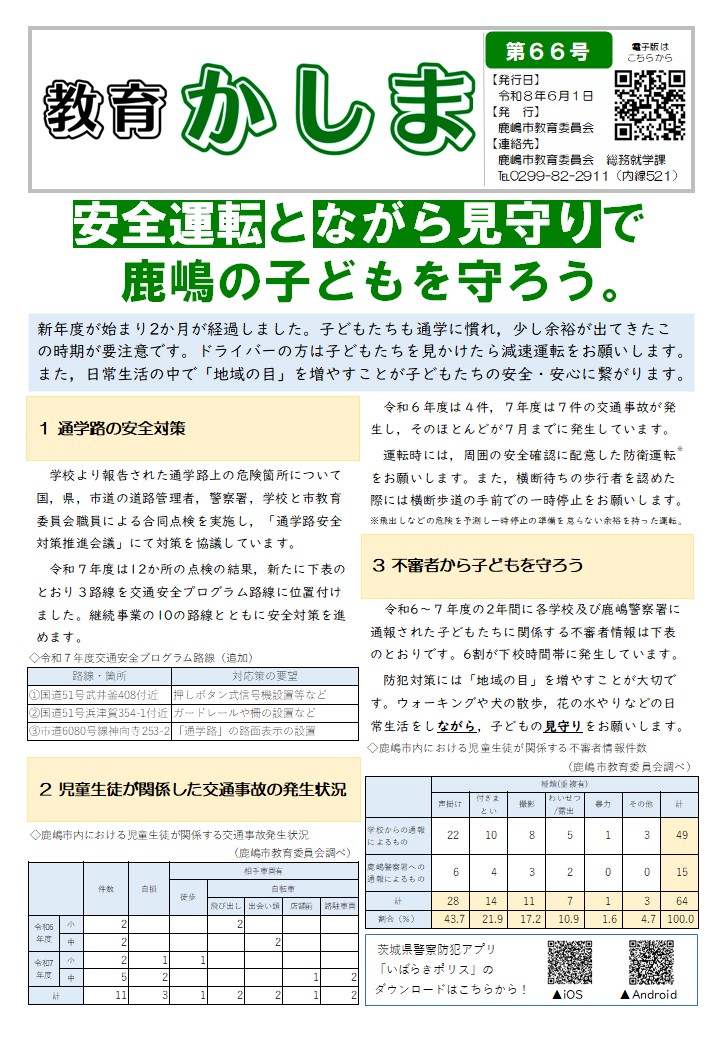 教育かしま第66号1ページ目