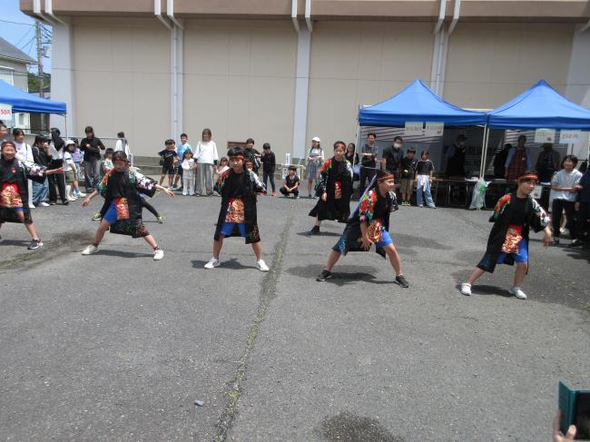 スタート祭よさこい披露
