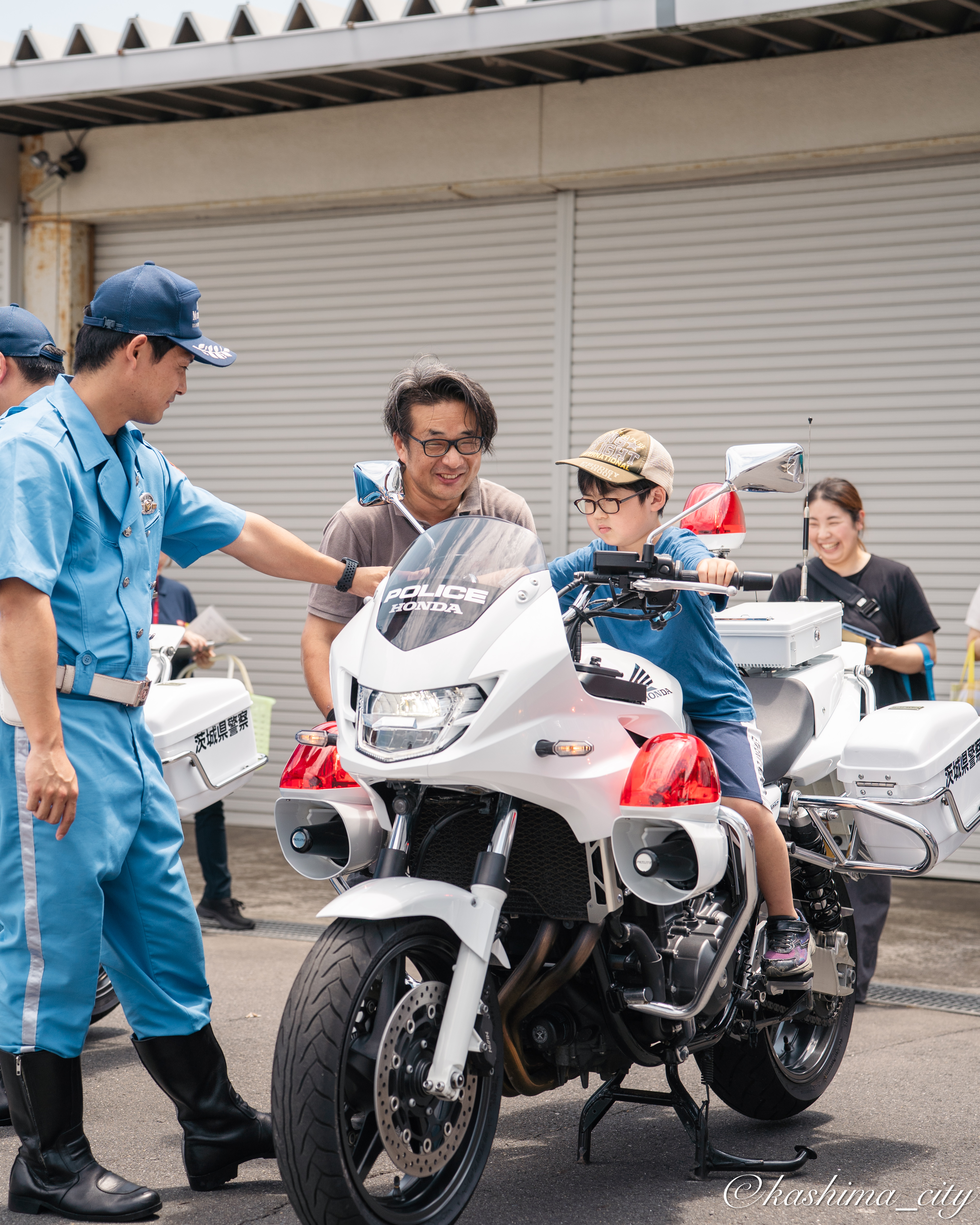 白バイの乗車体験