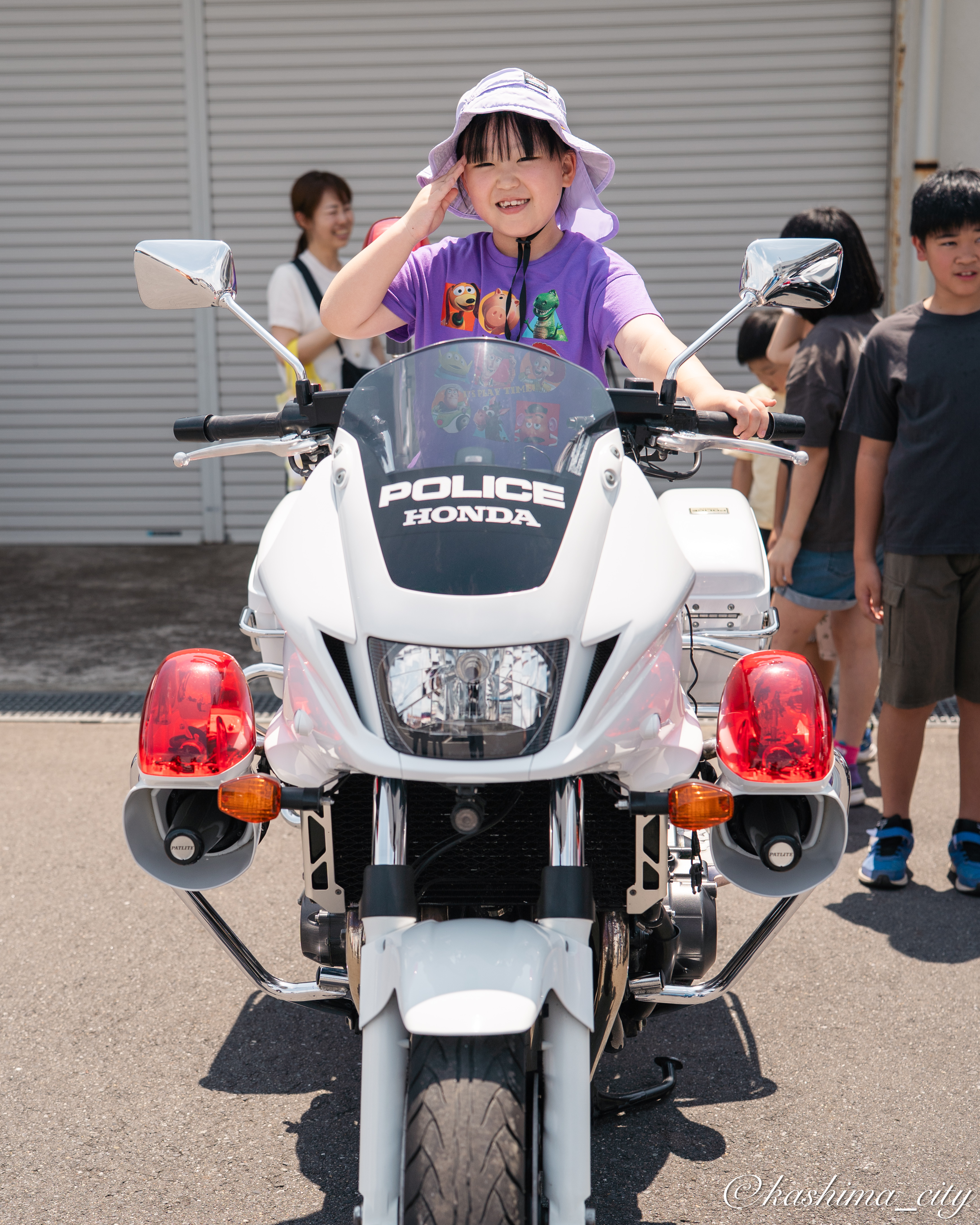 白バイの乗車体験