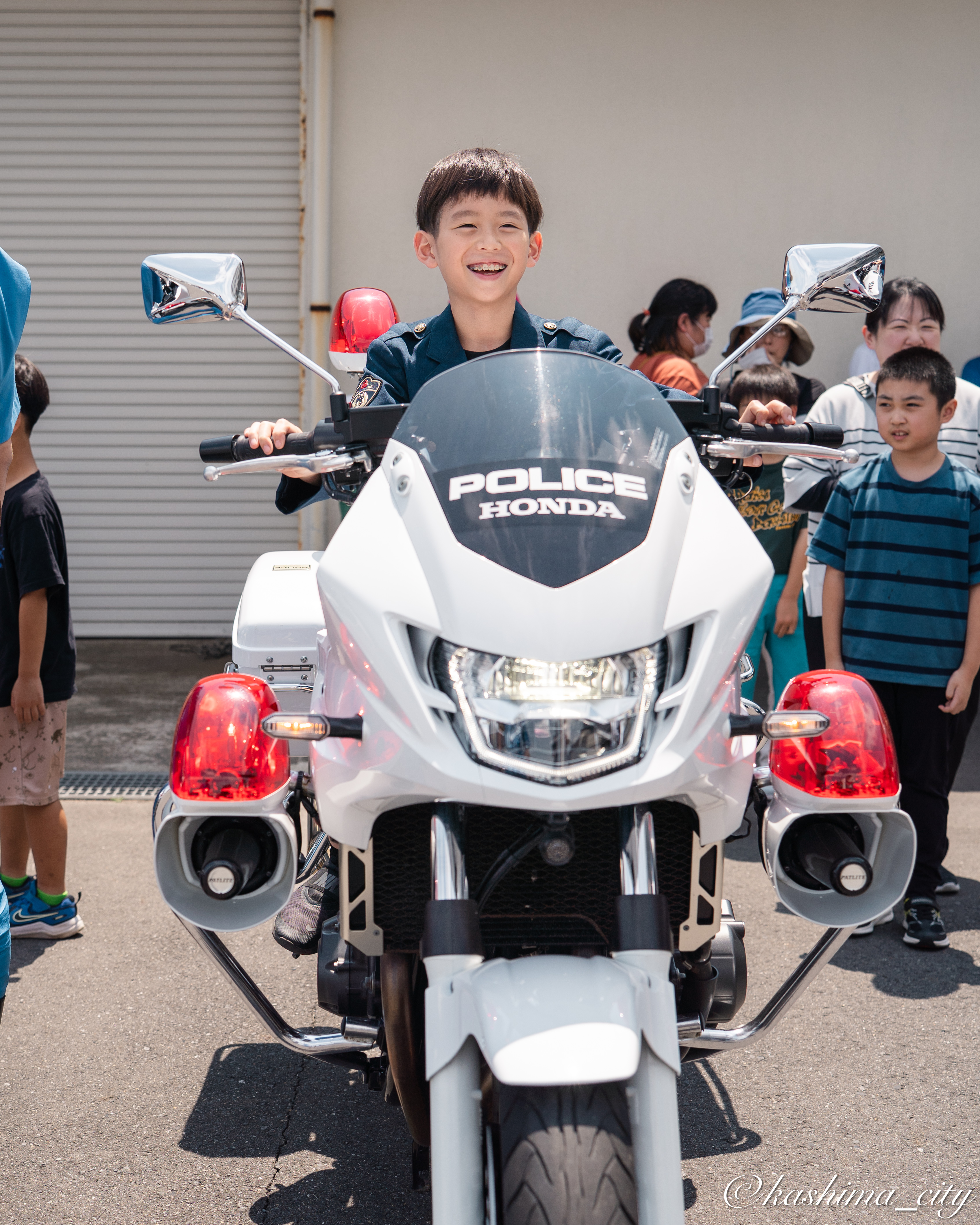 白バイの乗車体験