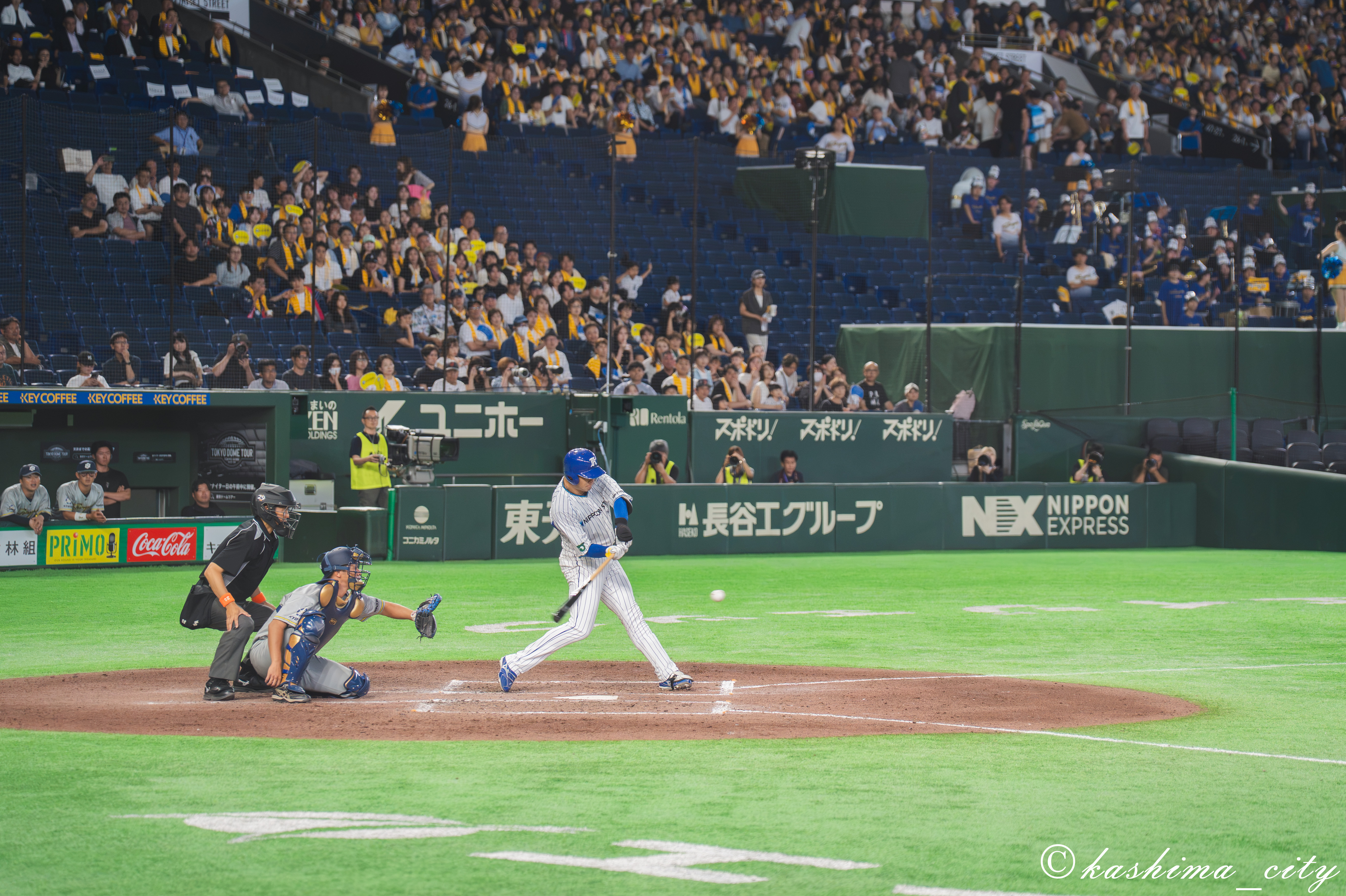 4回ヒットを放つ山口選手