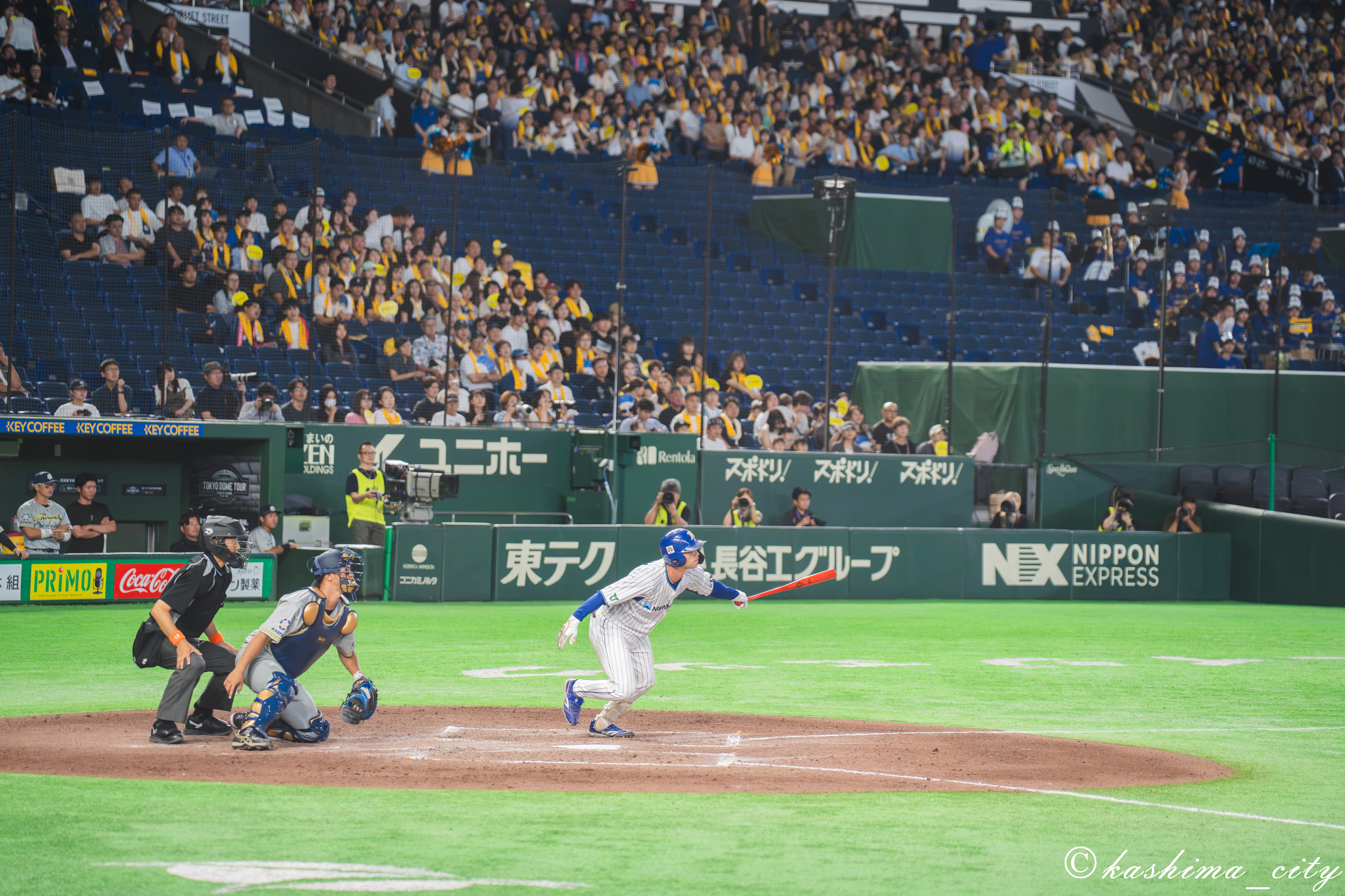 4回ヒットを放つ揚村選手