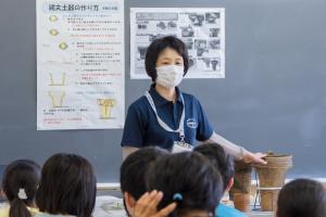 波野小学校土器づくり