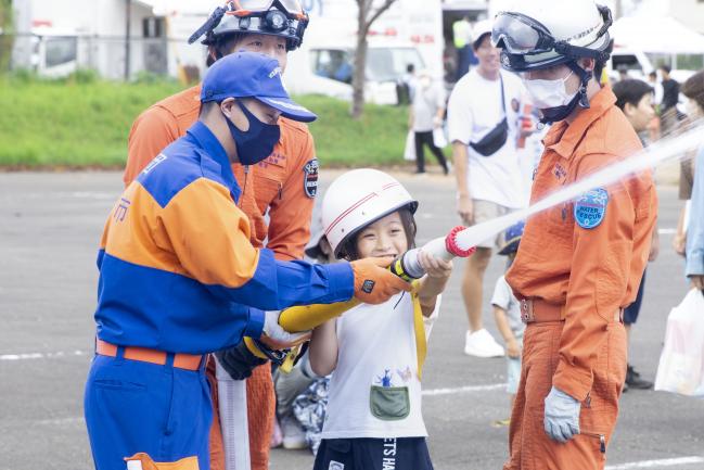 放水訓練の様子