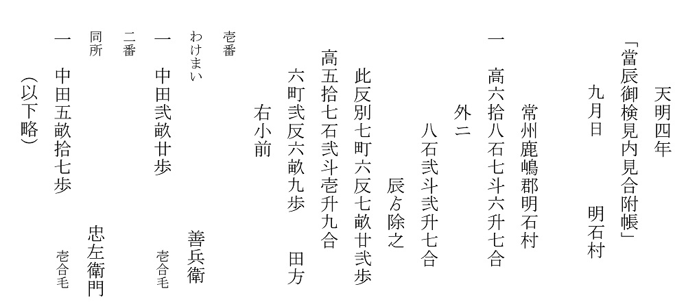 明石家文書　御年貢の事　其の三　解読